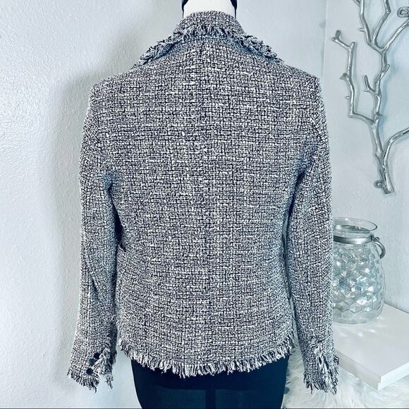 SilkLand Tweed Raw Hinge Blazer Petite - Picture 8 of 10